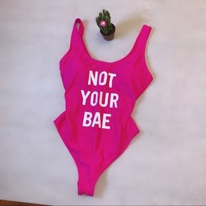 Pink One Piece Swimsuit